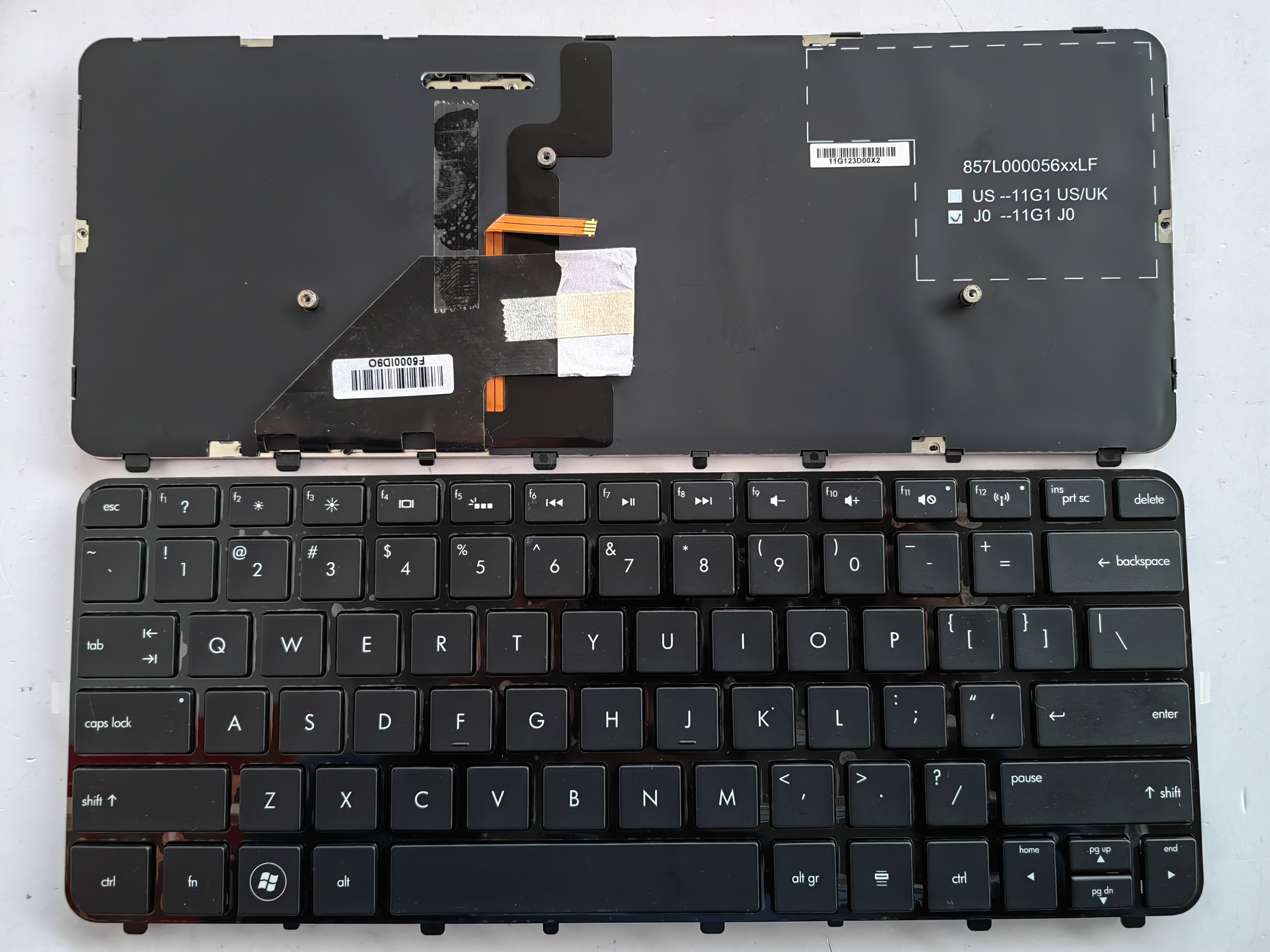 Picture of New Replacement Laptop Keyboard For HP FOLIO 13/folio13/folio 13-1000/folio 13-2000 BLACK FRAME BLACK Backlit (OEM) US Layout